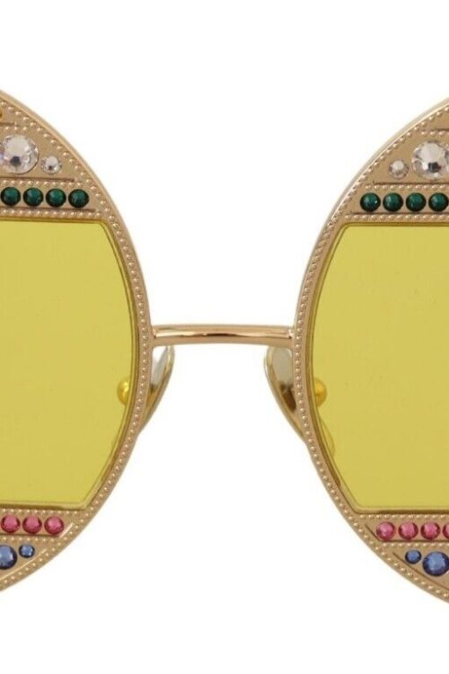 Dolce & Gabbana Crystal Embellished Oval Sunglasses