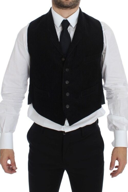 Dolce & Gabbana Elegant Black Manchester Dress Vest