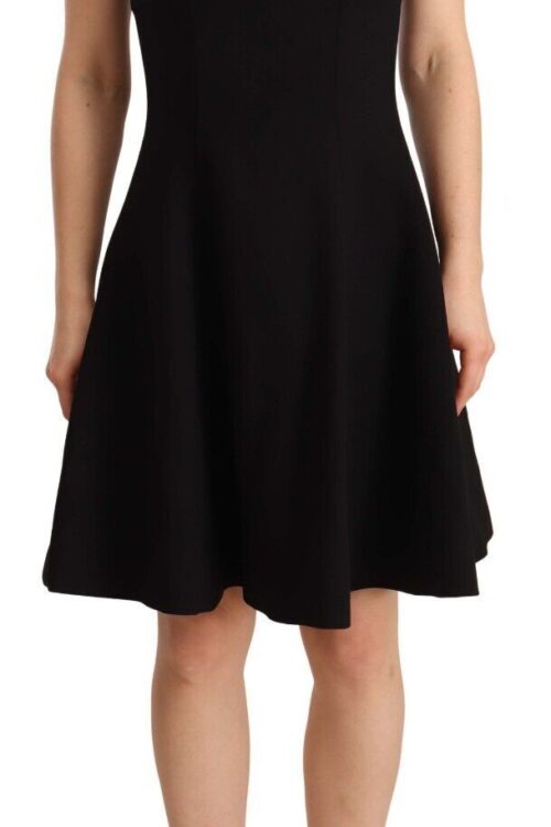 Dolce & Gabbana Elegant A-Line Sheath Dress in Black