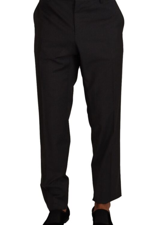 Dolce & Gabbana Elegant Grey Wool Dress Trousers