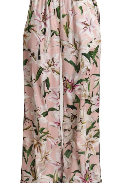 Dolce & Gabbana Elegant Wide Leg Floral Pants