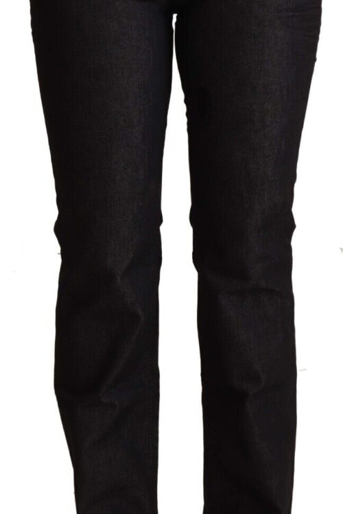 Costume National Chic Low Waist Skinny Black Denim Jeans