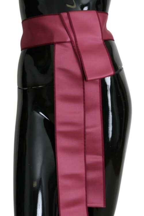 Dolce & Gabbana Elegant Pink Silk Wide Waist Belt