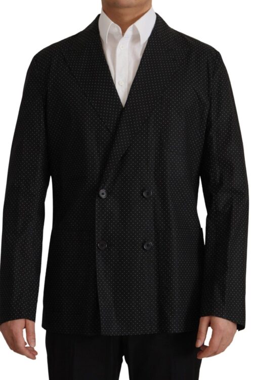 Dolce & Gabbana Polka Dot Slim Double-Breasted Blazer