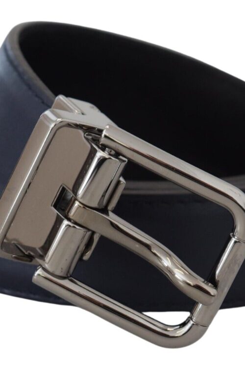 Dolce & Gabbana Elegant Blue Calf Leather Belt