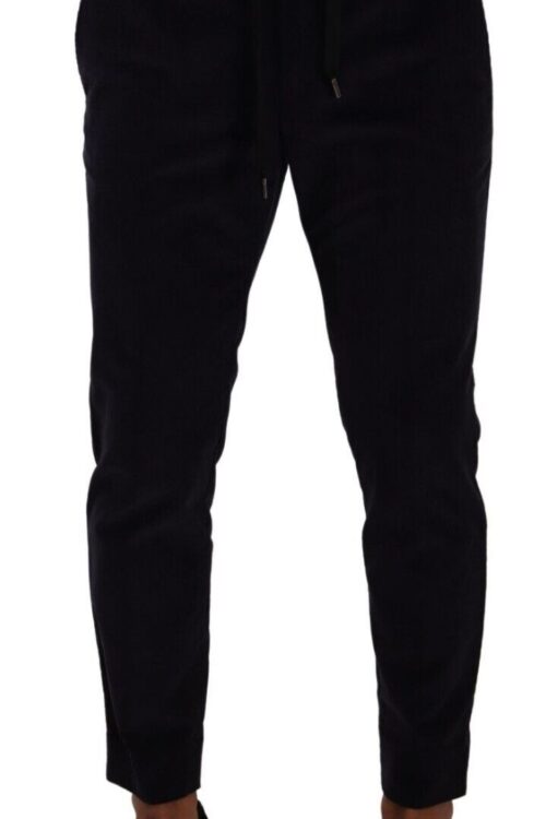 Dolce & Gabbana Slim Fit Luxe Corduroy Pants in Dark Blue