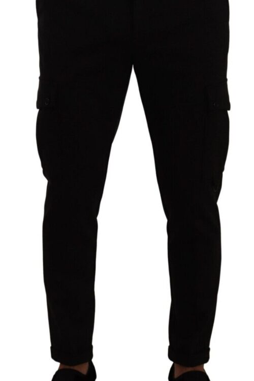 Dolce & Gabbana Elegant Black Slim Fit Cargo Pants