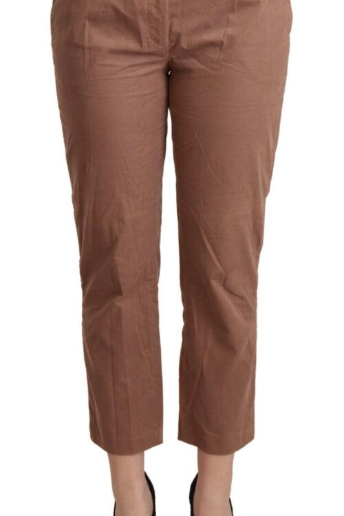 Costume National Chic Tapered Cropped Mid Waist Pants