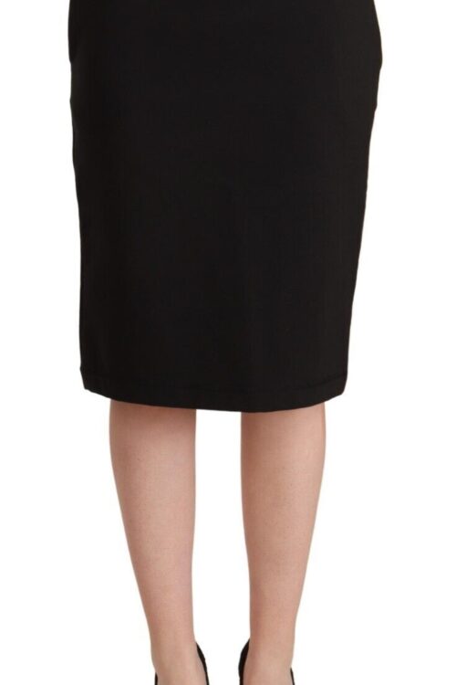 GF Ferre Chic Black Pencil Skirt Knee Length