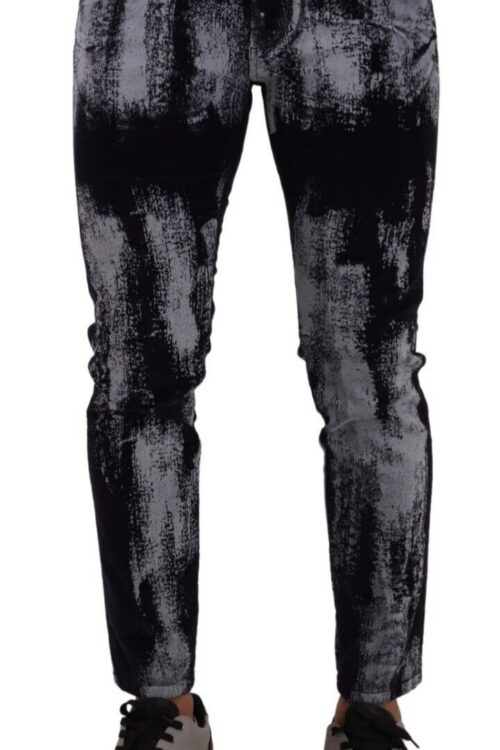 Dolce & Gabbana Blue and White Skinny Stretch Jeans
