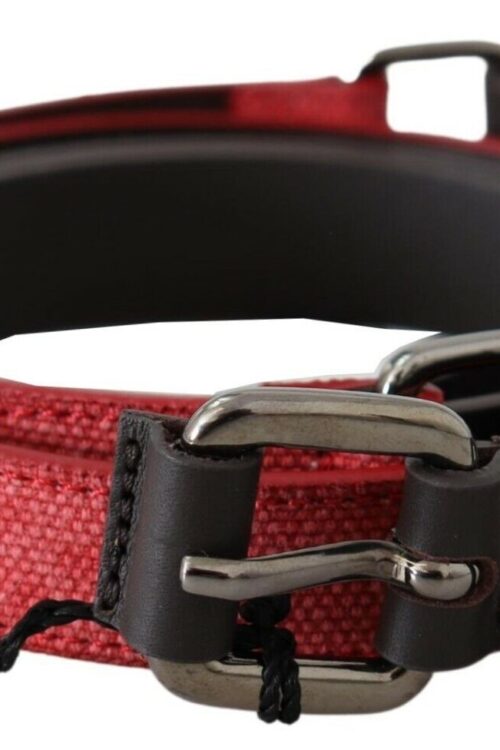 Costume National Elegant Red Brown Leather Fashion Belt