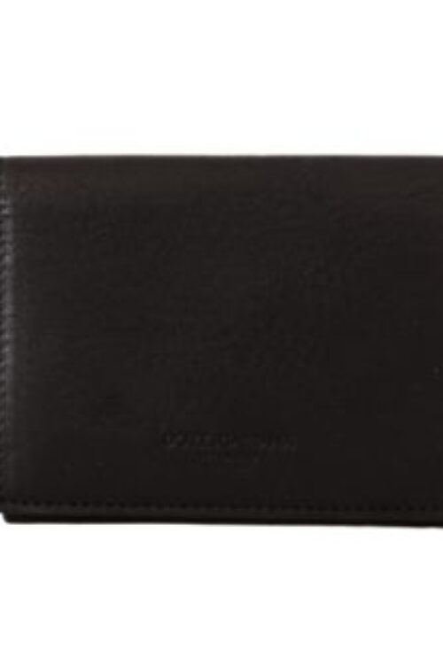 Dolce & Gabbana Elegant Black Leather Multi-Kit Trifold Wallet