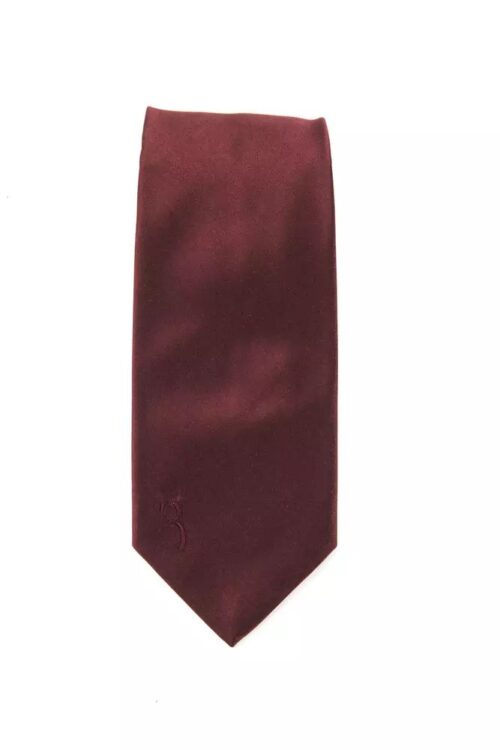 Billionaire Italian Couture Burgundy Embroidered Italian Luxury Tie