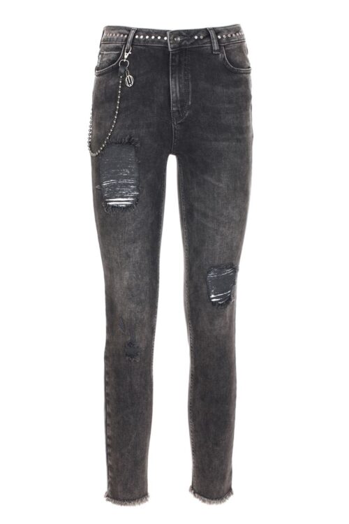 Imperfect Elegant Black Denim Trousers