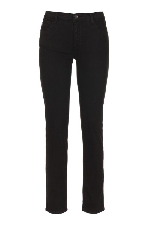 Imperfect Chic Black Cotton Blend Trousers