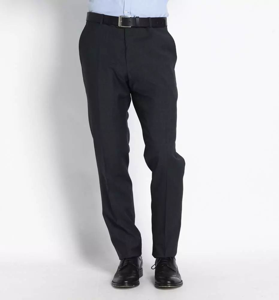 Uominitaliani Elegant Gray Woolen Suit Pants – Drop 7 Cut