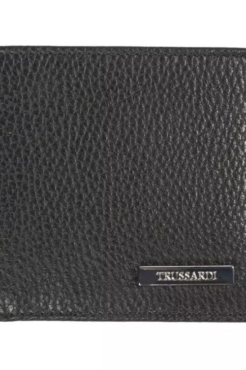 Trussardi Elegant Embossed Leather Men’s Wallet