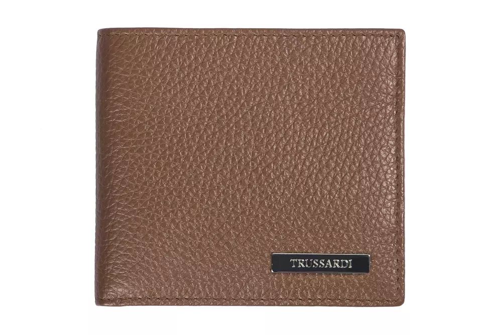 Trussardi Elegant Embossed Leather Men’s Wallet
