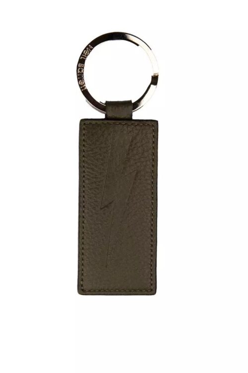 Neil Barrett Emerald Elegance Leather Keychain