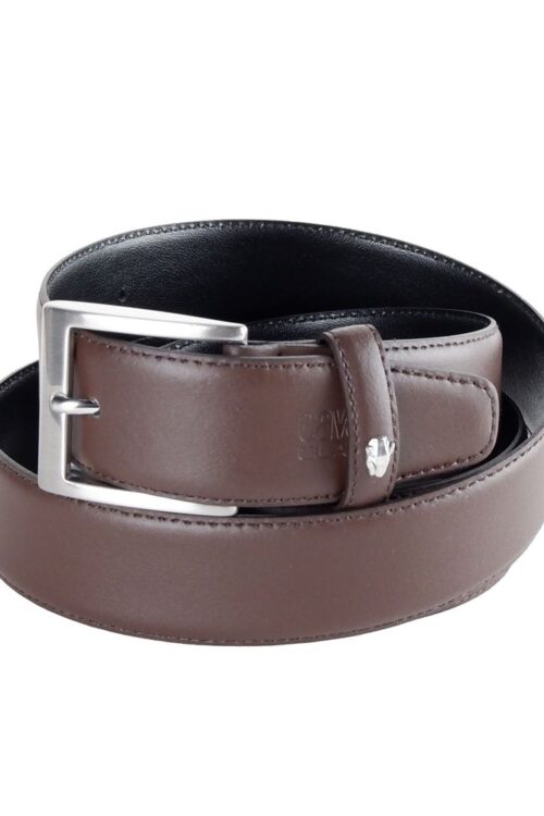 Cavalli Class Elegant Reversible Leather Belt – Dual Tone