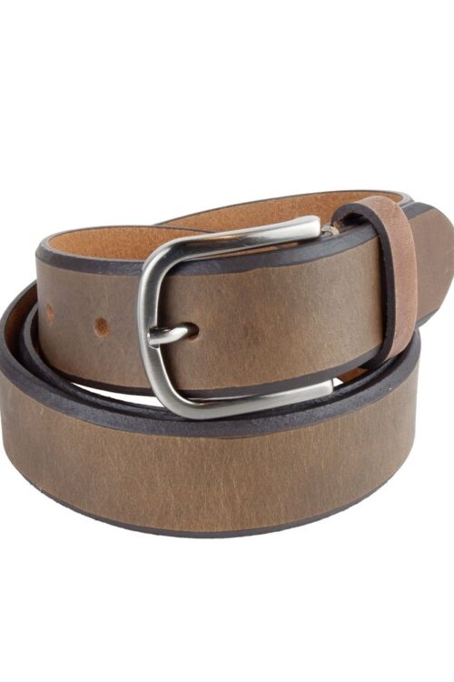 La Martina Elegant Unisex Dark Brown Leather Belt