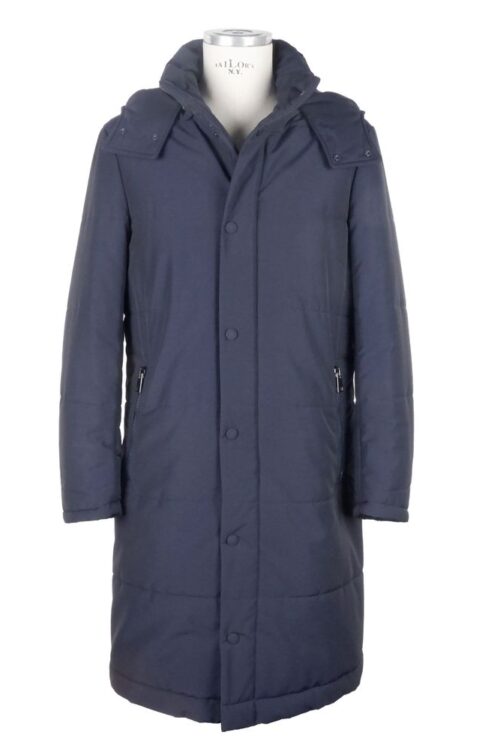 Made in Italy Italian Elegance Wool-Blend Men’s Raincoat