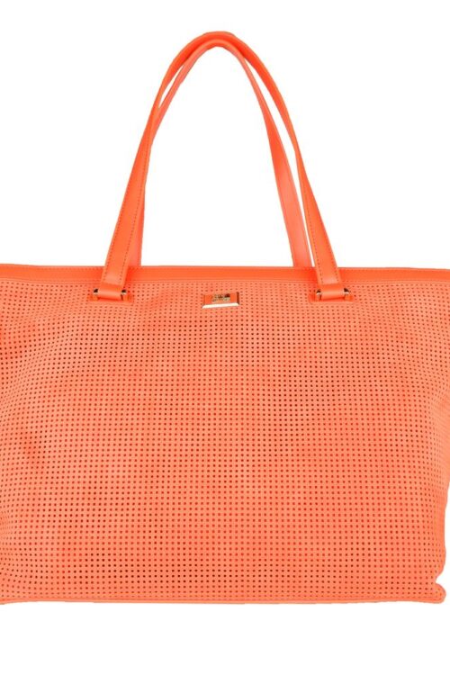 Cavalli Class Chic Dark Orange Leather Handbag