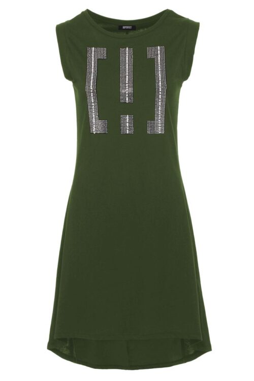 Imperfect Embellished Army Green Maxi Dress – Dazzle with Comfort