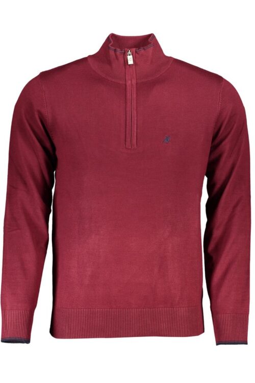 U.S. Grand Polo Elegant Half-Zip Sweater with Embroidery Detail