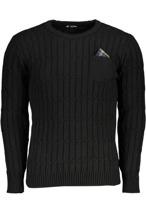 U.S. Grand Polo Twisted Crew Neck Sweater with Contrast Details