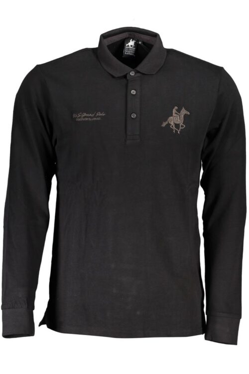 U.S. Grand Polo Black Cotton Polo Shirt