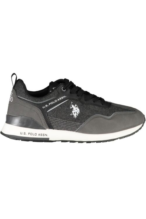 U.S. POLO ASSN. Chic Gray Sports Sneakers with Vibrant Details