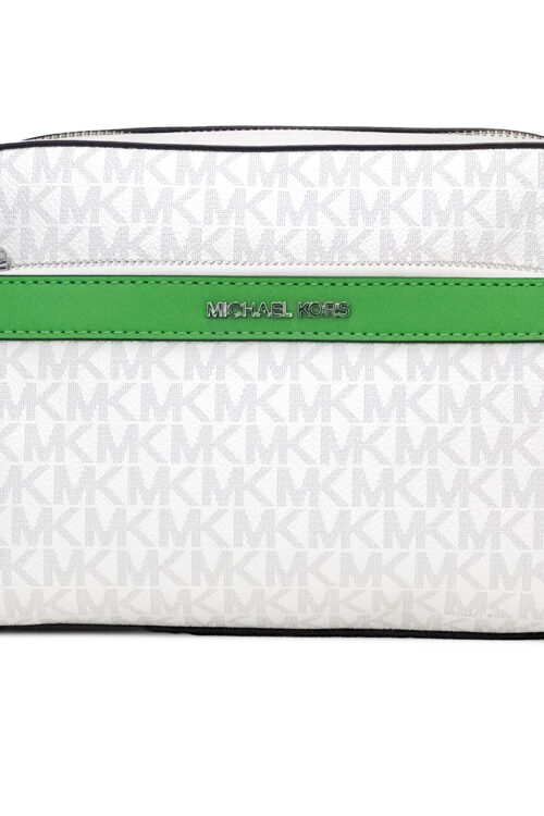 Michael Kors Cooper Small Bright White Palm Signature PVC Utility Crossbody Bag